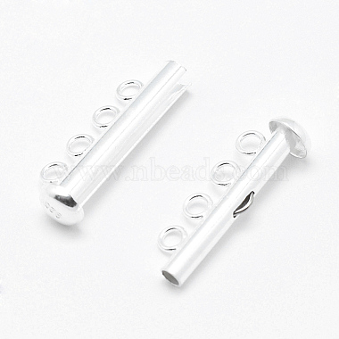 Sterling Silver Slide Lock Clasps(STER-K035-03)-2