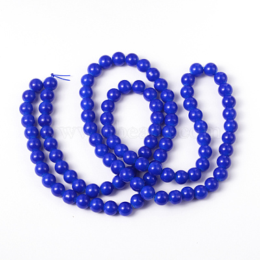 Painted Glass Round Bead Strands(X-DGLA-S071-8mm-50)-3
