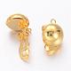 Golden Brass Clip-on Earring Findings For Non-Pierced Ears Jewelry(X-KK-E026-G)-2
