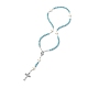 Synthetic Turquoise Rosary Bead Necklaces(NJEW-TA00122-02)-4