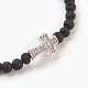 Bracelets extensibles en perles de lave naturelle(BJEW-JB03823-02)-2