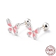 Butterfly 925 Sterling Silver Stud Earrings for Girl Women(EJEW-I259-05S)-1