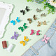 10 наборы 10 цветов кролика с регулируемыми булавками для джинсов из сплава(DIY-FG0004-94)-4