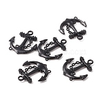 Alloy Pendents, Anchor, Electrophoresis Black, 30x27x4mm, Hole: 2.5mm(PALLOY-F281-14EB)