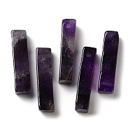 Natural Amethyst Pendants, Rectangle Charms, 39~40x9.5~10x8~8.5mm, Hole: 1.8~2mm(G-Z031-01E)