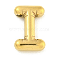 Ion Plating(IP) 304 Stainless Steel Pendants, Letter Charm, Golden, Letter I, 19.5x12x5mm, Hole: 1.5mm(STAS-B071-01G-I)