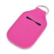 Hand Sanitizer Keychain Holder, for Shampoo Lotion Soap Perfume and Liquids Travel Containers, Deep Pink, 121x61x5mm(DIY-WH0171-04G)