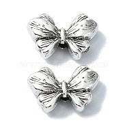 Tibetan Style Alloy Beads, Bowknot, Antique Silver, 10x15x4.3mm, Hole: 1.8mm, about 273pcs/500g(TIBEB-F065-07AS-06)