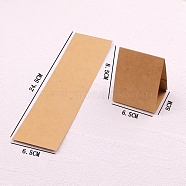 100Pcs Foldbale Kraft Paper Jewelry Display Cards, for Earring, Necklace Display, Peru, 8.5x6.5x5cm, Unfold: 245x65mm(PW-WG76422-01)