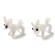 HHandmade Lampwork Home Decorations, 3D Horse Ornaments for Gift, White, 35~36x13x24~25mm(LAMP-K039-03)