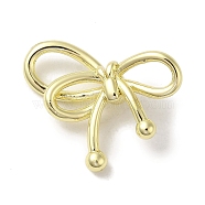 Brass Pendants, Bowknot, Real 14K Gold Plated, 23.5x19.5x7mm, Hole: 2.5x1mm(KK-K371-17G)