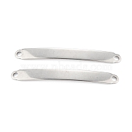 304 Stainless Steel Links Connectors, Bending Rectangle, Stainless Steel Color, 45x5x1mm, Hole: 1.9mm(STAS-B020-12P)