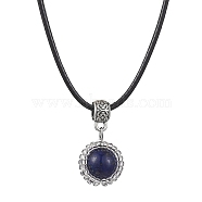 Lapis Lazuli Necklaces, with Nylon Thread, 19.49 inch(49.5cm)(NJEW-MZ00027-02)