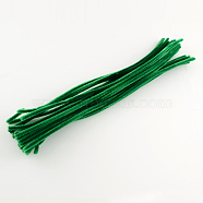11.8 inch Pipe Cleaners, DIY Chenille Stem Tinsel Garland Craft Wire, Green, 300x5mm(AJEW-S007-02)