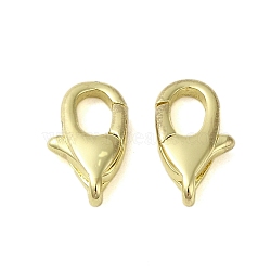 Brass Lobster Claw Clasps, Golden, 12x6x3mm, Hole: 1.2mm(KK-B089-20A-G)