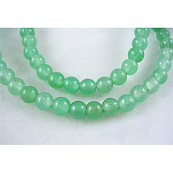 Natural Gemstone Beads Strands, Round, Green Aventurine, 4mm, Hole: 0.8mm, about 92pcs/strand, 14.3 inch(X-GSR4mmC024)