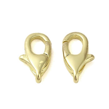 Brass Lobster Claw Clasps, Golden, 12x6x3mm, Hole: 1.2mm