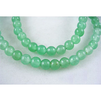 Natural Gemstone Beads Strands, Round, Green Aventurine, 4mm, Hole: 0.8mm, about 92pcs/strand, 14.3 inch