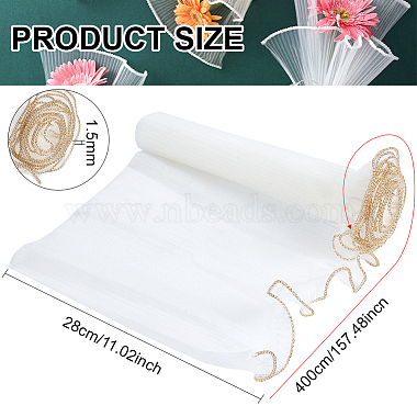 Wrinkled Wavy Gauze Yarn Flower Bouquets Wrapping Packaging(DIY-WH0039-430C)-2