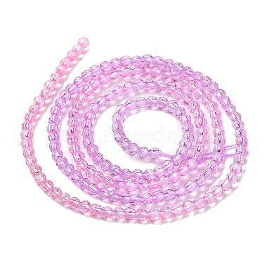 Transparent Gradient Color Glass Beads Strands(GLAA-G101-2mm-15)-5