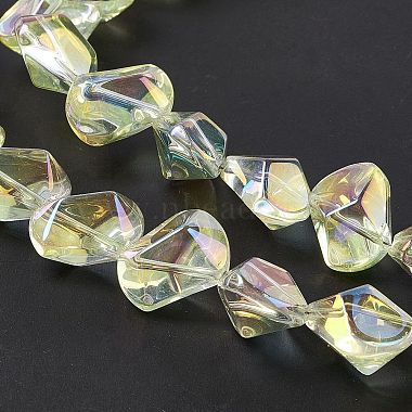 Full Rainbow Plated Electroplate Glass Beads(EGLA-Q066-FR02)-5
