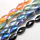Faceted Electroplate Crystal Glass Horse Eye Beads Strands(EGLA-F071-M)-1