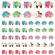 Elite 50Pcs 10 Colors Alloy Crystal Rhinestone Connector Charms(PALLOY-PH00022-25)-1