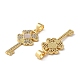 Brass Micro Pave Cubic Zirconia Pendants(KK-D057-15G)-3