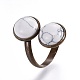 Natural & Synthetic Mixed Stone Cuff Rings(RJEW-JR00244)-4