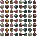 100Pcs Natural Indian Agate Beads, Round, 6mm, Hole: 1mm(G-SP0001-20B)