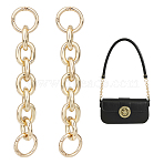2PCS Alloy Cable Chain Purse Strap Extenders, with Spring Gate Ring, Light Gold, 15cm(FIND-UN0002-13LG)