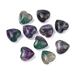Natural Fluorite Heart Palm Stones, Reiki Energy Balancing Meditation Gift, 20x20x12mm(G-P609-A03-01)