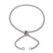 304 Stainless Steel Chain Bracelet Making, Platinum, 10-1/8 inch(25.6cm)(AJEW-JB01211-02)