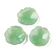 Lotus Leaf Bead Caps, for DIY Jewelry Making, Lime Green, 25~29x4~6mm, Hole: 1~1.2mm(SACR-A008-07A)