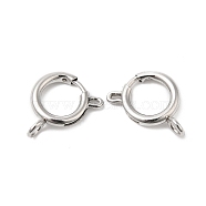 304 Stainless Steel Spring Ring Clasps, Ring, Stainless Steel Color, 14x11x4mm, Hole: 2.5mm(STAS-Q215-45P-02)