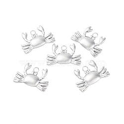 Non-Tarnish 304 Stainless Steel Pendants, Crab Charm, Stainless Steel Color, 24.5x17x3mm, Hole: 2.5mm(STAS-E182-08P)