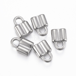 Tarnish Resistant 304 Stainless Steel Pendants, Padlock, Stainless Steel Color, 12x8x3mm, Hole: 3.5x3mm(STAS-H416-86P)