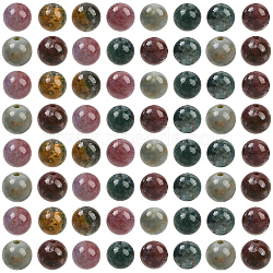 100Pcs Natural Indian Agate Beads, Round, 6mm, Hole: 1mm(G-SP0001-20B)