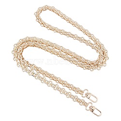 Bag Strap Chains, with Iron Cross Chains and Alloy Swivel Clasps, for Bag Straps Replacement Accessories, Golden, 118x1.25x0.55cm(FIND-WH0043-94G)