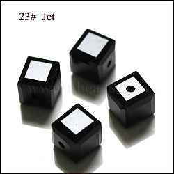 K9 Glass, Imitation Austrian Crystal Beads, Grade AAA, Faceted, Cube, Black, 4x4x4mm(size within the error range of 0.5~1mm), Hole: 0.7~0.9mm(SWAR-F074-4x4mm-23)