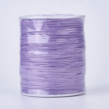 Korean Waxed Polyester Cords, Lilac, 1mm, about 200yards/roll(600 feet/roll)