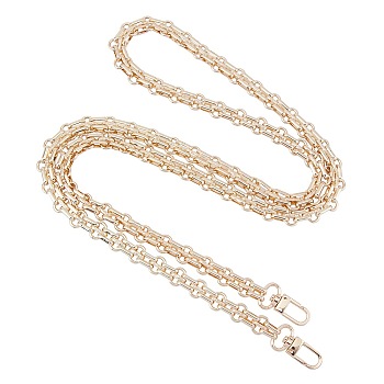 Bag Strap Chains, with Iron Cross Chains and Alloy Swivel Clasps, for Bag Straps Replacement Accessories, Golden, 118x1.25x0.55cm