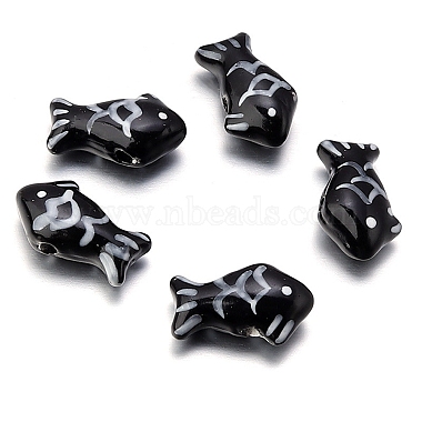 20mm Black Fish Beads