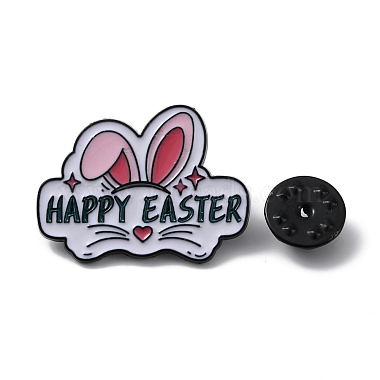 Alloy Rabbit Enamel Pins(JEWB-R021-02A)-2