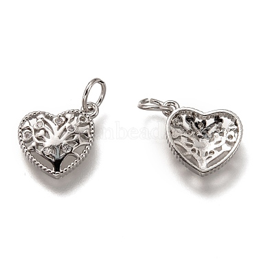 Brass Micro Pave Clear Cubic Zirconia Charms(ZIRC-B002-62P)-2