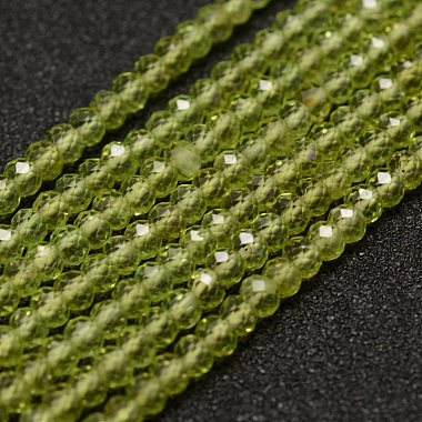 3mm LimeGreen Abacus Peridot Beads