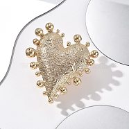 Heart Alloy Open Cuff Rings, Statement Rings for Women, Golden, Heart: 70x62mm, Inner Diameter: 17.4mm(RJEW-A057-01G)