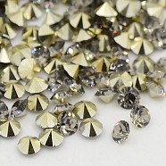 Grade AAA Pointed Back Resin Rhinestones, Diamond Shape, Gray, 3mm, about 14400pcs/bag(CRES-R120-3.0mm-03)