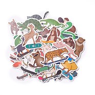 Waterproof Self Adhesive Paper Stickers, for Suitcase, Skateboard, Refrigerator, Helmet, Mobile Phone Shell, Colorful, Animal Pattern, 33~77x33~76x0.2mm, about 50pcs/bag(DIY-F108-21)