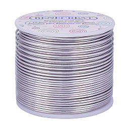 Round Aluminum Wire, Dark Gray, 15 Gauge, 1.5mm, about 223.09 Feet(68m)/roll(AW-BC0001-1.5mm-17)